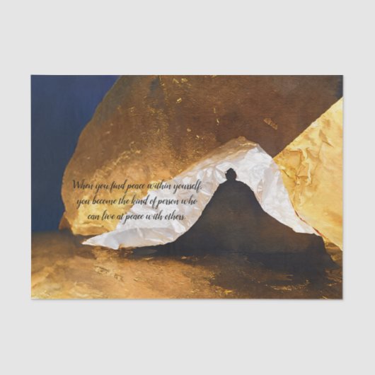 Zwart Goud Yoga Meditatie Instructeur Reiki Master Tissuepapier (Voorkant)