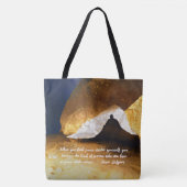 Zwart Goud Yoga Meditatie Instructeur Reiki Master Tote Bag (Voorkant)