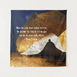 Zwart Goud Yoga Meditatie Instructeur Reiki Master Wandkleed