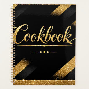 Zwart Goud Zakelijk Luxe Modern Kookboek Planner
