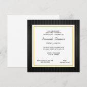 Zwart & Goud Zakelijk Professioneel Diner Kaart (Voorkant / Achterkant)