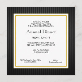 Zwart & Goud Zakelijk Professioneel Diner Kaart