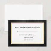 Zwart & Goud Zakelijk Professioneel RSVP (Voorkant / Achterkant)