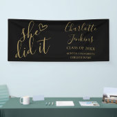 Zwart Goud Ze Heeft Het Gedaan Script Afstudeerfee Spandoek (Beurs)