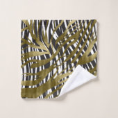 Zwart & Goud Zebraprint Safari Chic Glamour Bad Handdoek (Wasdoekje)