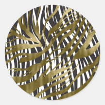 Zwart & Goud Zebraprint Safari Chic Glamour