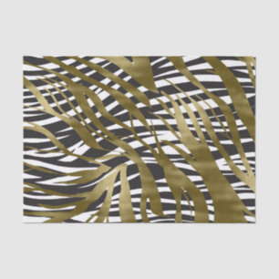 Zwart & Goud Zebraprint Safari Chic Glamour Tissuepapier