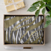 Zwart & Goud Zebraprint Safari Chic Glamour Tissuepapier (Geschenk)