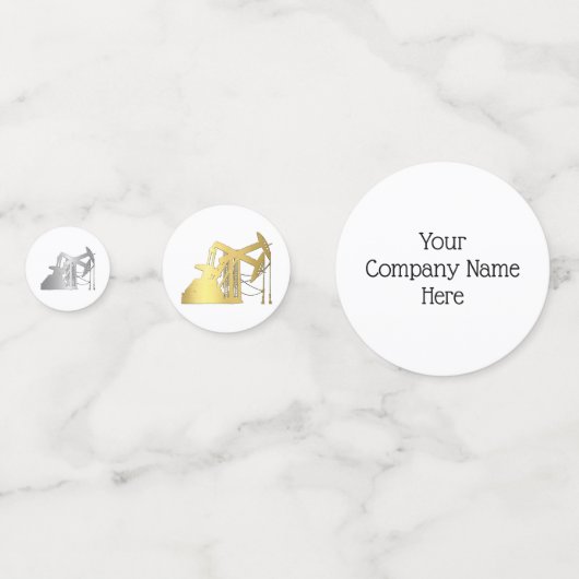 Zwart, Goud, Zilver Olieveld Thema Confetti (Achterkanten)