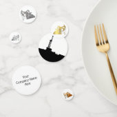 Zwart, Goud, Zilver Olieveld Thema Confetti (Groep)