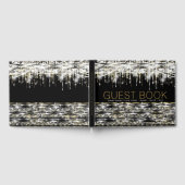 Zwart Goud Zilveren Sparkle Guest Book Gastenboek (Volledig)