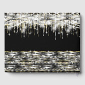 Zwart Goud Zilveren Sparkle Guest Book Gastenboek (Achterkant)