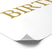 Zwart Goud Zoet 16 Verjaardag Custom 20x30 Poster (Hoek)