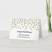 Zwart Goud Zuster Bruiloft Dag Gefeliciteerd Kaart (Voorkant)