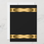 Zwart Goud Zwart Stropdas Corporate Party Sjabloon Kaart (Achterkant)