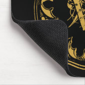 Zwart & goudbijtend  monogram muismat (Hoek)