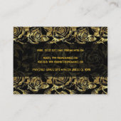 Zwart & goudblad Roos Visitekaartje (Achterkant)