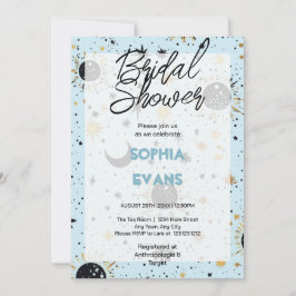 Zwart Goudblauw Hemels Vrijgezellenfeest Kaart