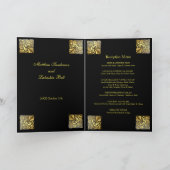 Zwart goudbruistoestel voor bruiloften, menu (Binnen)