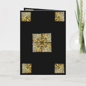 Zwart goudbruistoestel voor bruiloften, menu (Achterkant)