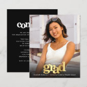 Zwart goudbudget foto's afstuderen vetgedrukte uit (Voorkant / Achterkant)