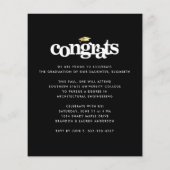 Zwart goudbudget foto's afstuderen vetgedrukte uit (Achterkant)