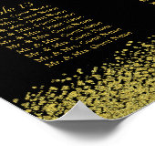 Zwart-goudConfetti - 16-zittingsschema Poster (Hoek)