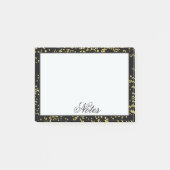 Zwart-goudConfetti op maat Post-it® Notes (Voorkant)