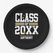 Zwart|Goudcursusjaar Papieren Bordje (Voorkant)