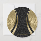 Zwart-gouddampen slaan de datum op save the date (Achterkant)