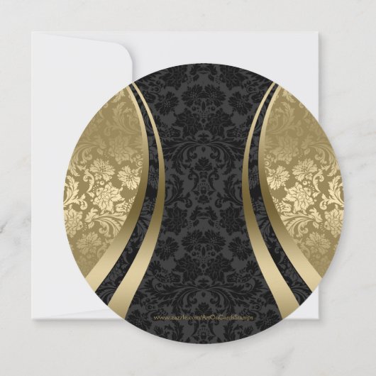 Zwart-gouddampen slaan de datum op save the date (Achterkant)