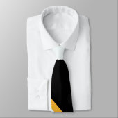 Zwart/gouddiagonaal gestreept Stropdas (Gebonden)