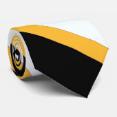 Zwart/gouddiagonaal gestreept Stropdas (Opgerold)