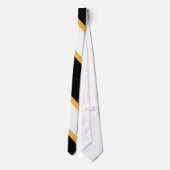 Zwart/gouddiagonaal gestreept Stropdas (Achterkant)