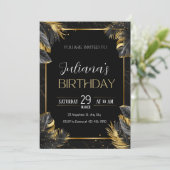 Zwart-goudelegant Kaart (Staand voorkant)