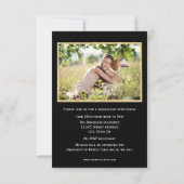 Zwart/Gouden Achtergrond - 3x5 Graduation Party Kaart (Achterkant)