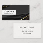 Zwart gouden achtergrond visitekaartje (Voorkant / Achterkant)