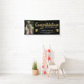 Zwart-gouden Afstuderen fotobanner Spandoek (Insitu)