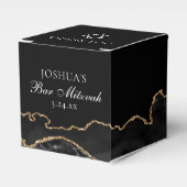 Zwart Gouden Agaat Bar Mitswa Kleine Partij Bedankdoosjes (Voorkant Zijde)