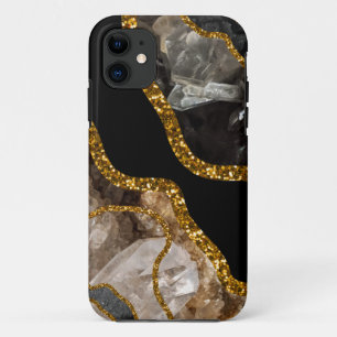 Zwart & Gouden Agaat Geode Case-Mate iPhone Case