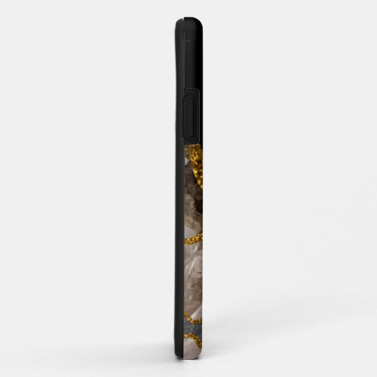 Zwart & Gouden Agaat Geode Case-Mate iPhone Case (Achterkant/rechts)
