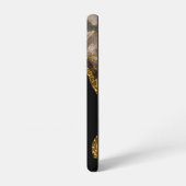 Zwart & Gouden Agaat Geode Monogram Samsung Galaxy Hoesje (Linkerkant)