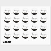 Zwart Gouden Agate Trouw Dank Je Stickers (Vel)