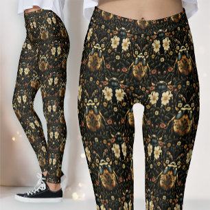 Zwart Gouden Art Deco Egyptische Scarabee Leggings
