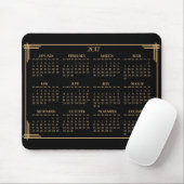 Zwart Gouden Art Deco Kalender 2017 Muismat (Met muis)