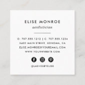 Zwart-gouden as vierkante visitekaartje (Achterkant)