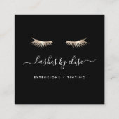 Zwart-gouden as vierkante visitekaartje (Voorkant)