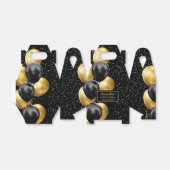 Zwart Gouden Ballon Chic Bedankt Verjaardag Bedankdoosjes (Uitgevouwen)