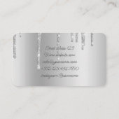 Zwart Gouden Ballonnen Wit Echt Gouden Folie Visitekaartje (Achterkant)