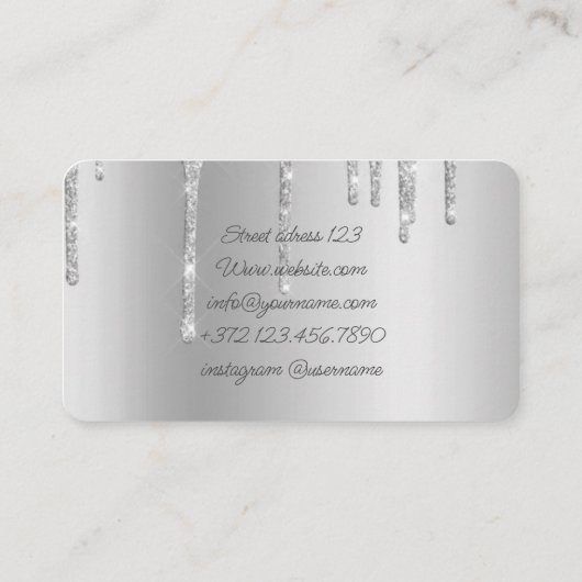 Zwart Gouden Ballonnen Wit Echt Gouden Folie Visitekaartje (Achterkant)